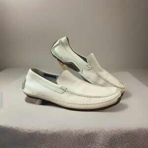 Rockport Women’s Light beige Leather Driving Moccasins Slip On Washable Size 9 W